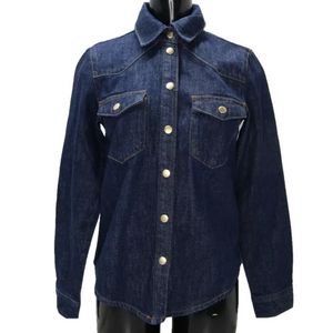 Frame Womens Shirt Rinse Blue Fitted Heritage Button Down Long Sleeve Size Small